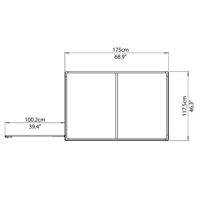 Palram - Canopia 4' x 6' Skylight Pent Grey Shed | Sheds.co.uk