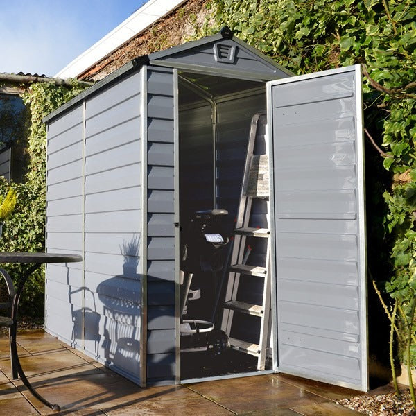 Palram - Canopia 4' x 6' Skylight Plastic Grey Shed | Sheds.co.uk
