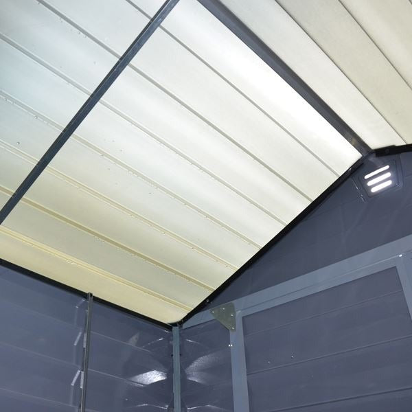 Palram - Canopia 4' x 6' Skylight Plastic Grey Shed | Sheds.co.uk
