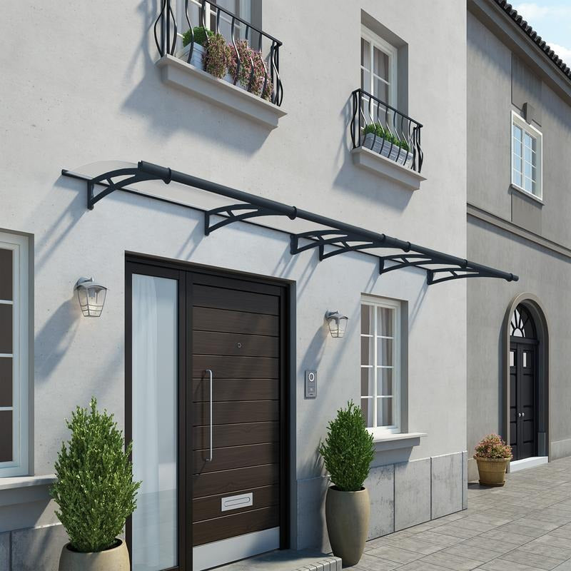 Palram - Canopia 4100 Aquila Doorway Canopy - Grey Clear | Sheds.co.uk