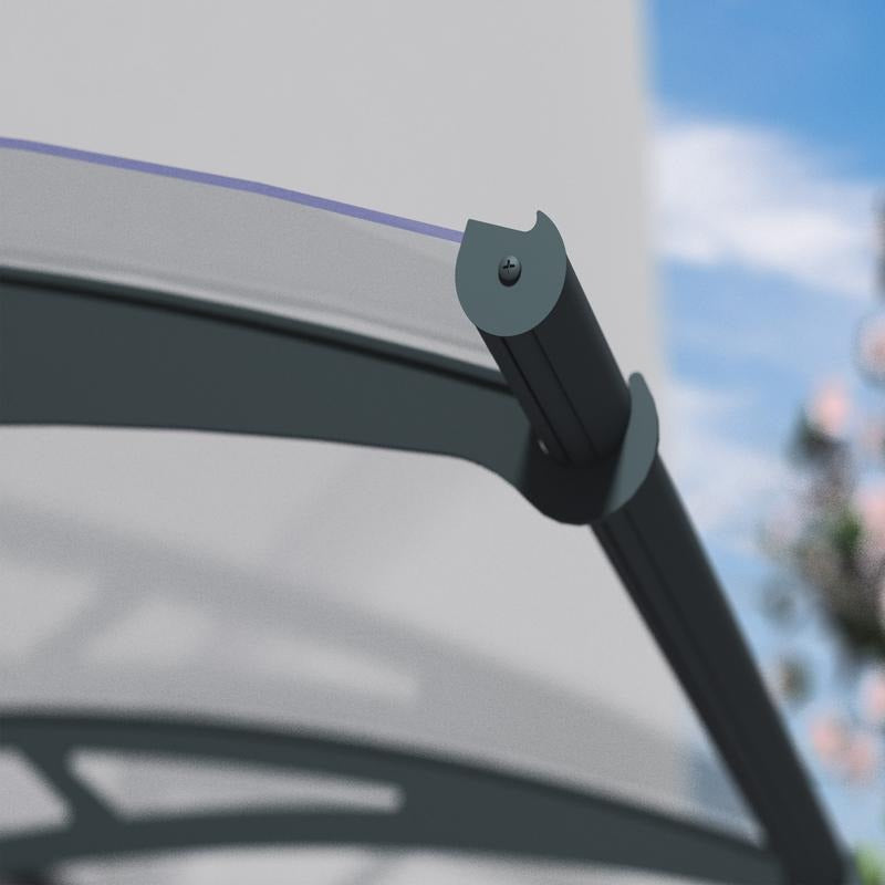 Palram - Canopia 4100 Aquila Doorway Canopy - Grey Clear | Sheds.co.uk