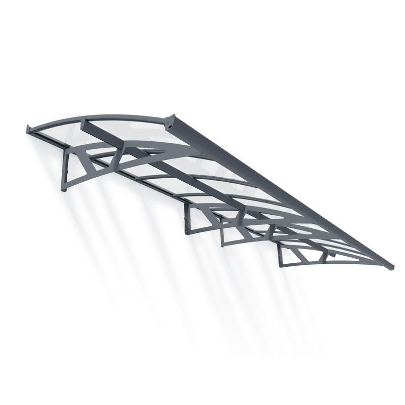 Palram - Canopia 4460 Amsterdam Doorway Canopy - Grey Clear | Sheds.co.uk