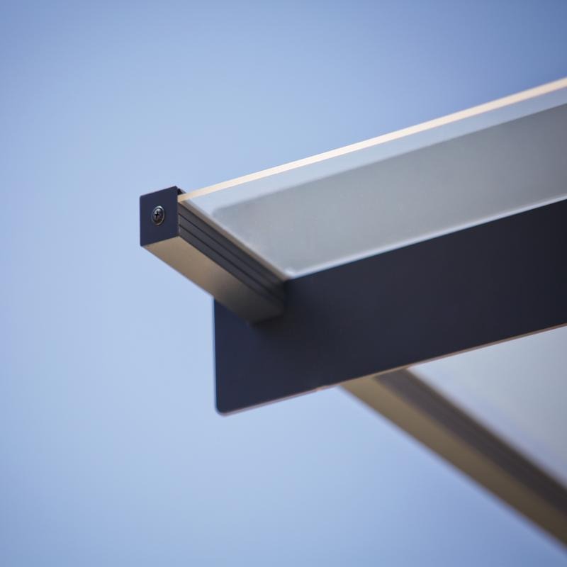Palram - Canopia 4500 Nancy Doorway Canopy - Grey Clear | Sheds.co.uk