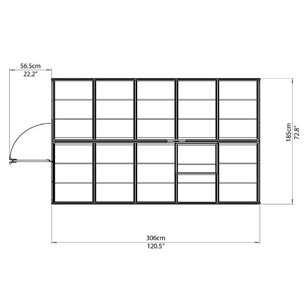Palram - Canopia 6' x 10' Harmony Polycarbonate Greenhouse | Sheds.co.uk