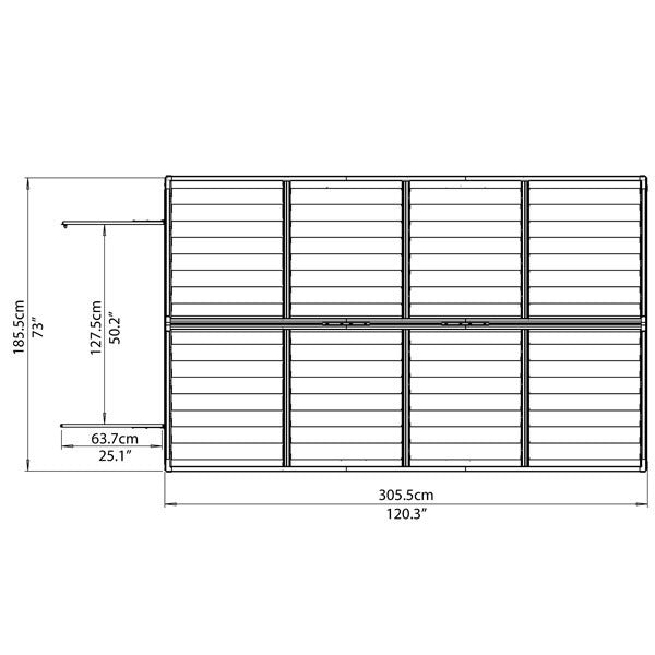 Palram - Canopia 6' x 10' Skylight Plastic Grey Shed | Sheds.co.uk