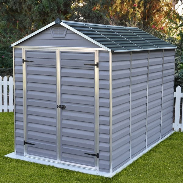 Palram - Canopia 6' x 10' Skylight Plastic Grey Shed | Sheds.co.uk