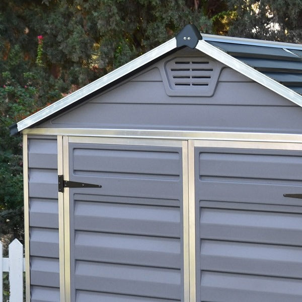 Palram - Canopia 6' x 10' Skylight Plastic Grey Shed | Sheds.co.uk