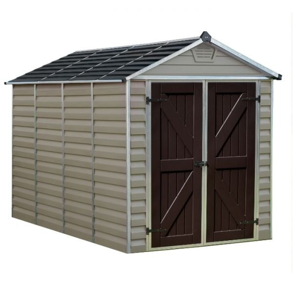 Palram - Canopia 6' x 10' Skylight Plastic Tan Shed | Sheds.co.uk