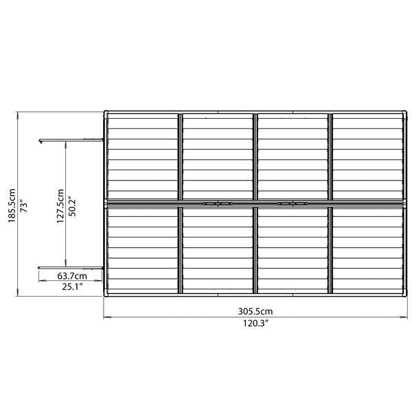 Palram - Canopia 6' x 10' Skylight Plastic Tan Shed | Sheds.co.uk