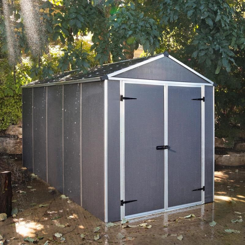 Palram - Canopia 6' x 12' Rubicon Plastic Dark Grey Shed | Sheds.co.uk