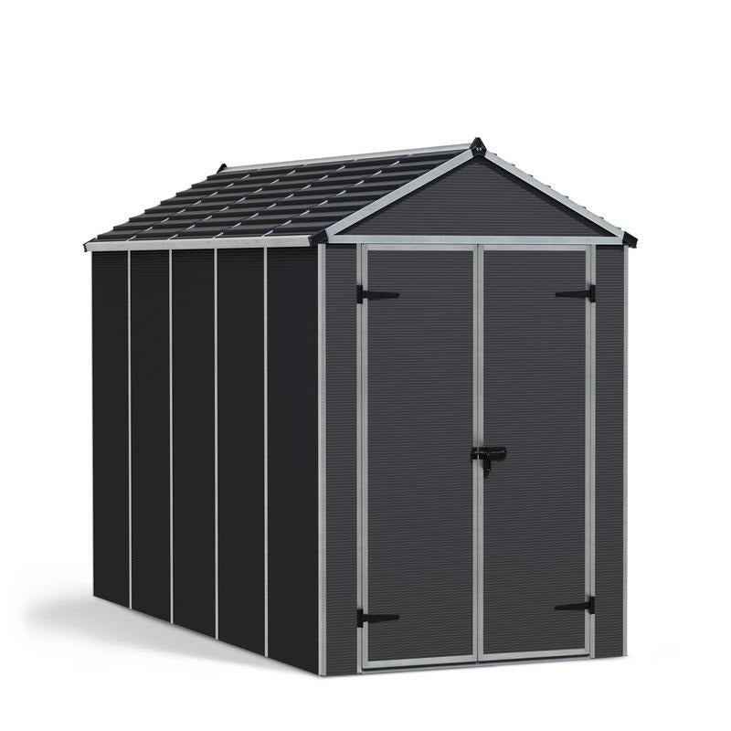 Palram - Canopia 6' x 12' Rubicon Plastic Dark Grey Shed | Sheds.co.uk