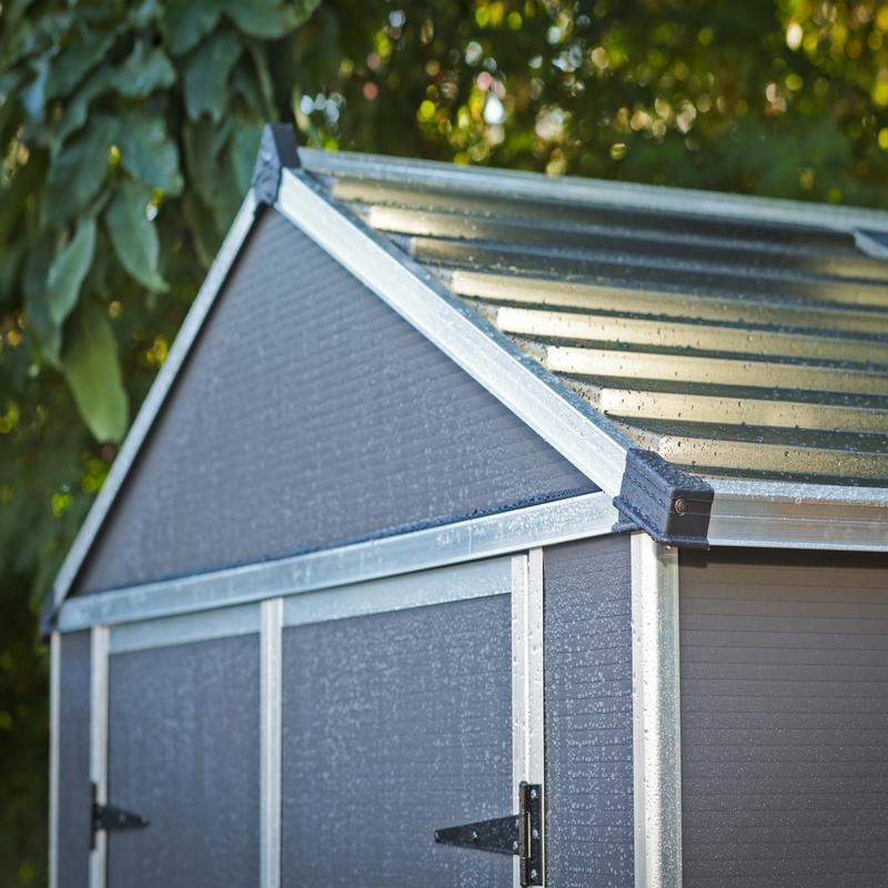 Palram - Canopia 6' x 12' Rubicon Plastic Dark Grey Shed | Sheds.co.uk