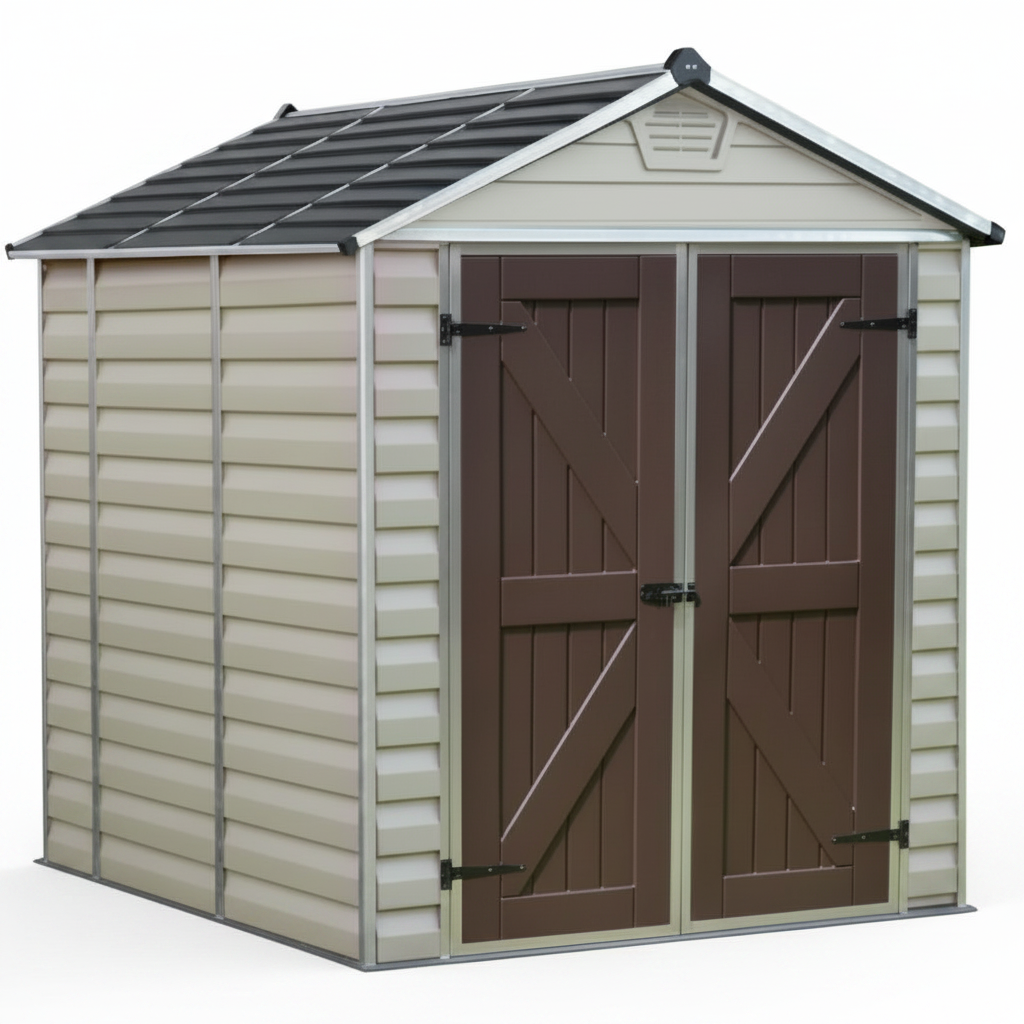 Palram - Canopia 6' x 12' Skylight Plastic Tan Shed | Sheds.co.uk