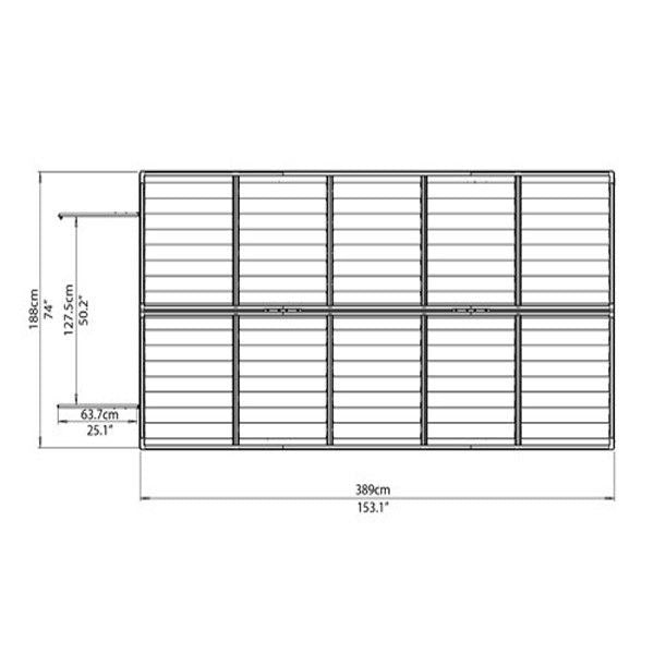 Palram - Canopia 6' x 12' Skylight Plastic Tan Shed | Sheds.co.uk