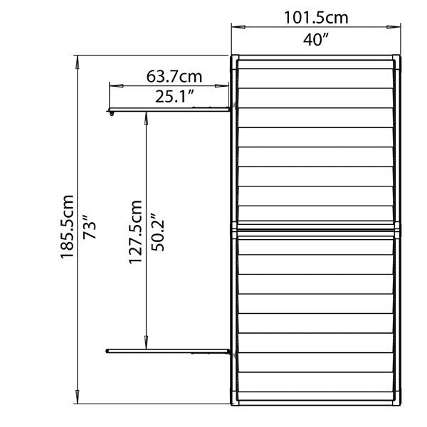 Palram - Canopia 6' x 3'  Skylight Plastic Grey Shed | Sheds.co.uk