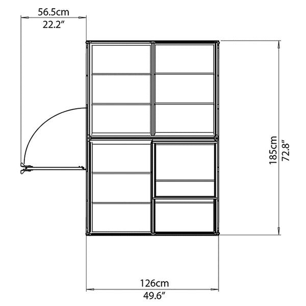 Palram - Canopia 6' x 4' Harmony Polycarbonate Greenhouse | Sheds.co.uk