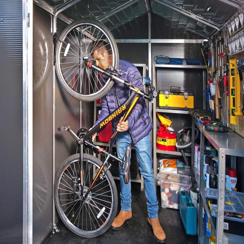 Palram - Canopia 6' x 5' Rubicon Plastic Dark Grey Shed | Sheds.co.uk