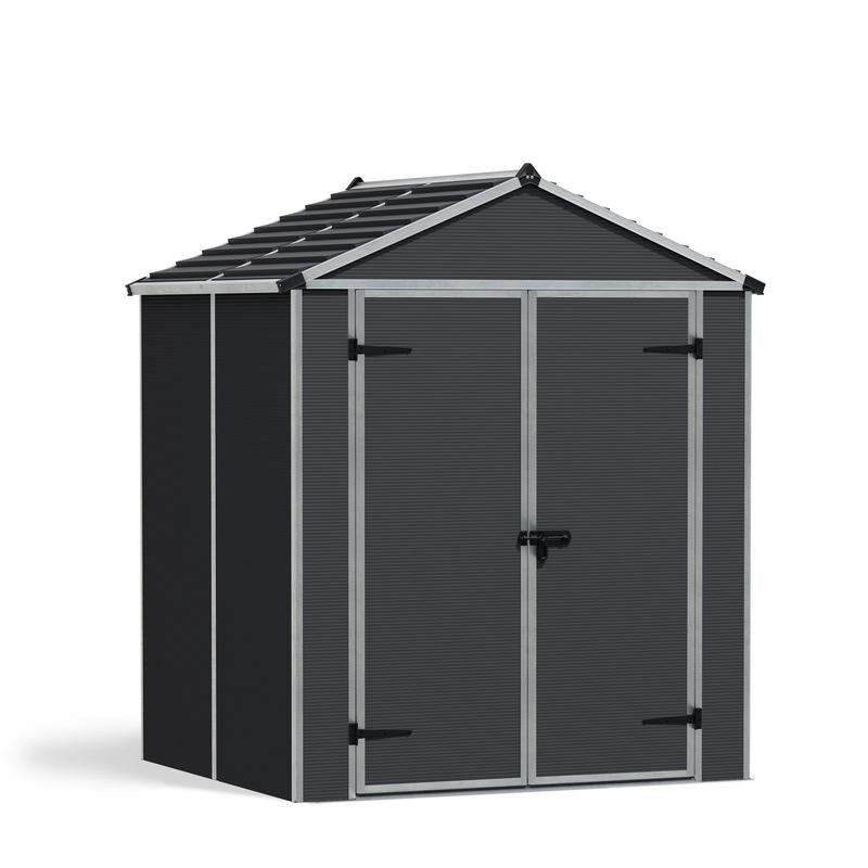 Palram - Canopia 6' x 5' Rubicon Plastic Dark Grey Shed | Sheds.co.uk