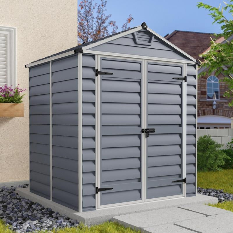 Palram - Canopia 6' x 5' Skylight Plastic Grey Shed | Sheds.co.uk