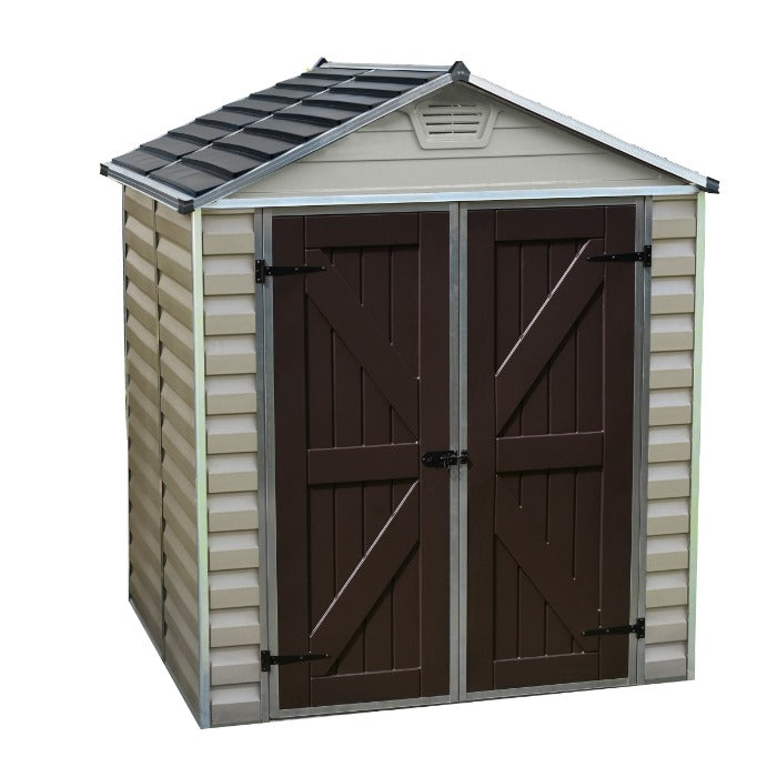 Palram - Canopia 6' x 5' Skylight Plastic Tan Shed | Sheds.co.uk