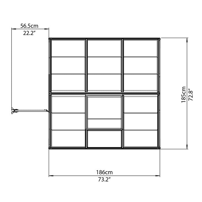 Palram - Canopia 6' x 6' Mythos Polycarbonate Greenhouse | Sheds.co.uk