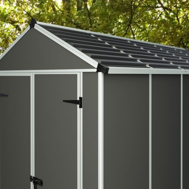 Palram - Canopia 6' x 8' Rubicon Plastic Dark Grey Shed | Sheds.co.uk