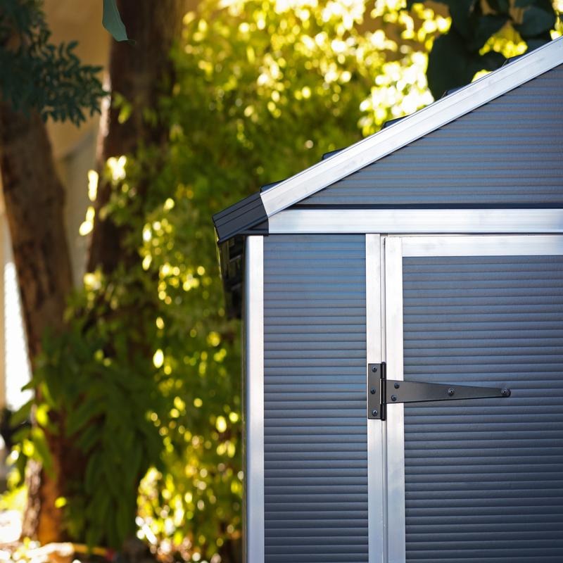 Palram - Canopia 6' x 8' Rubicon Plastic Dark Grey Shed | Sheds.co.uk