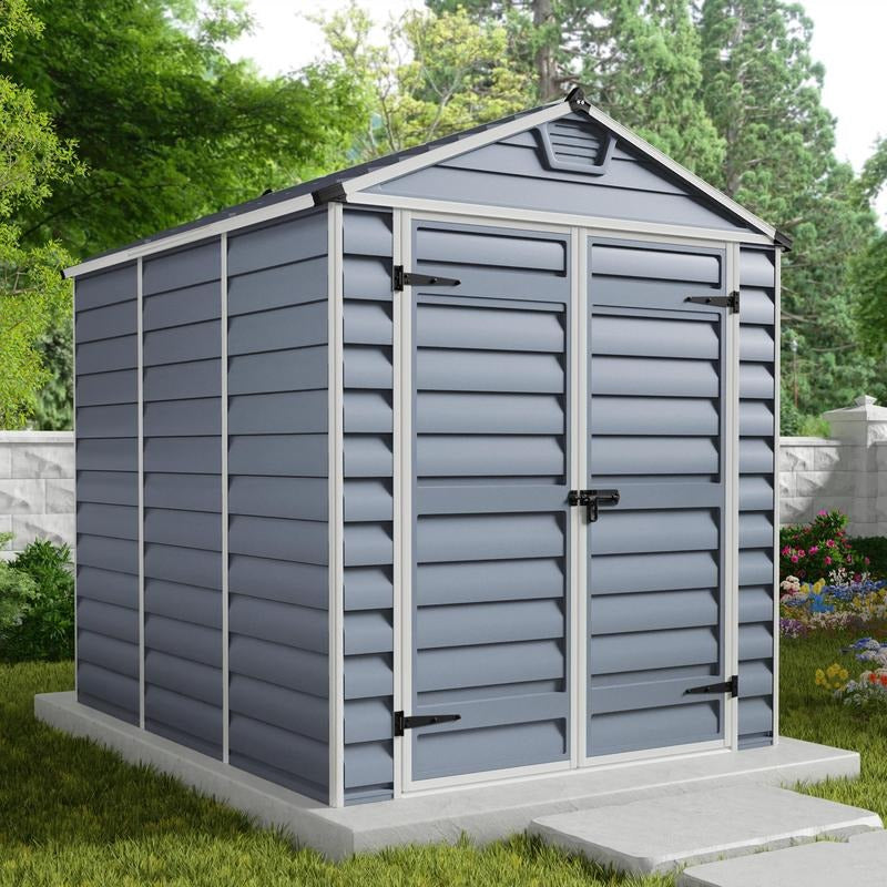 Palram - Canopia 6' x 8' Skylight Plastic Grey Shed | Sheds.co.uk