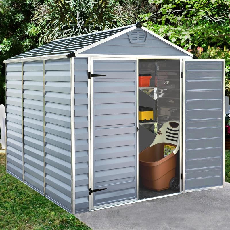 Palram - Canopia 6' x 8' Skylight Plastic Grey Shed | Sheds.co.uk