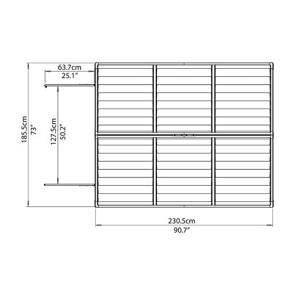Palram - Canopia 6' x 8' Skylight Plastic Tan Shed | Sheds.co.uk
