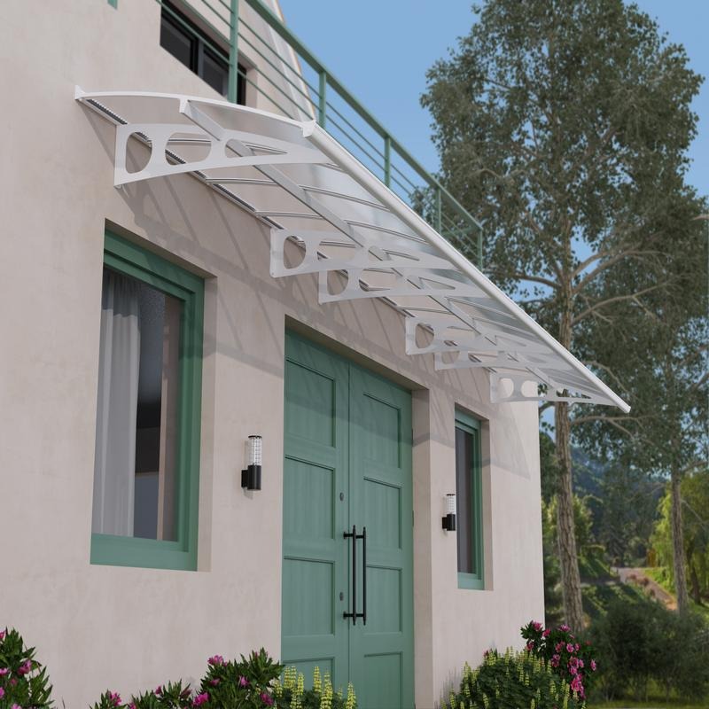 Palram - Canopia 6690 Bordeaux Doorway Canopy - White | Sheds.co.uk