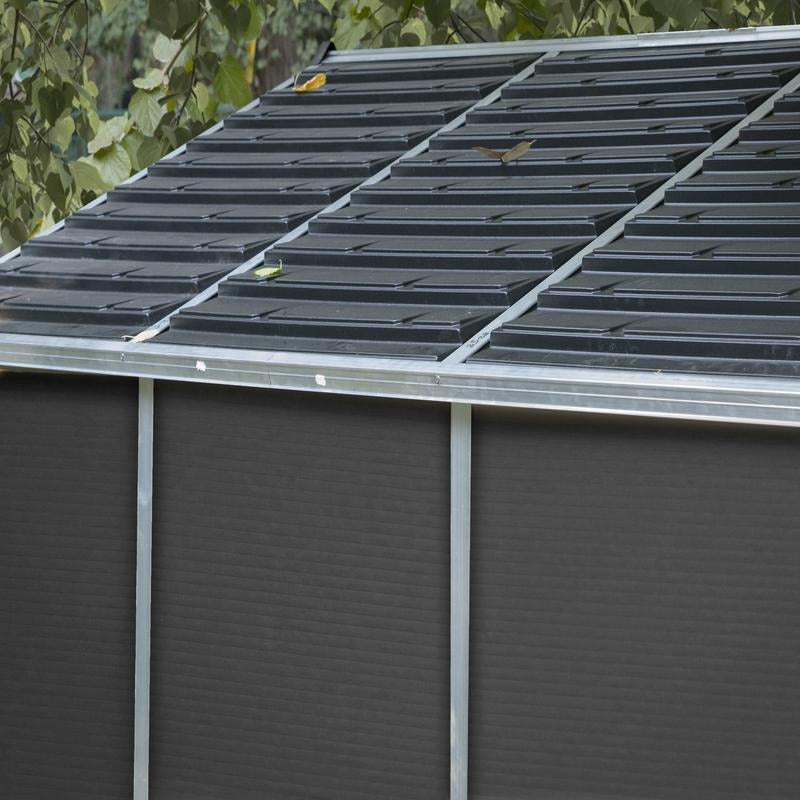 Palram - Canopia 8' x 10' Rubicon Plastic Dark Grey Shed | Sheds.co.uk