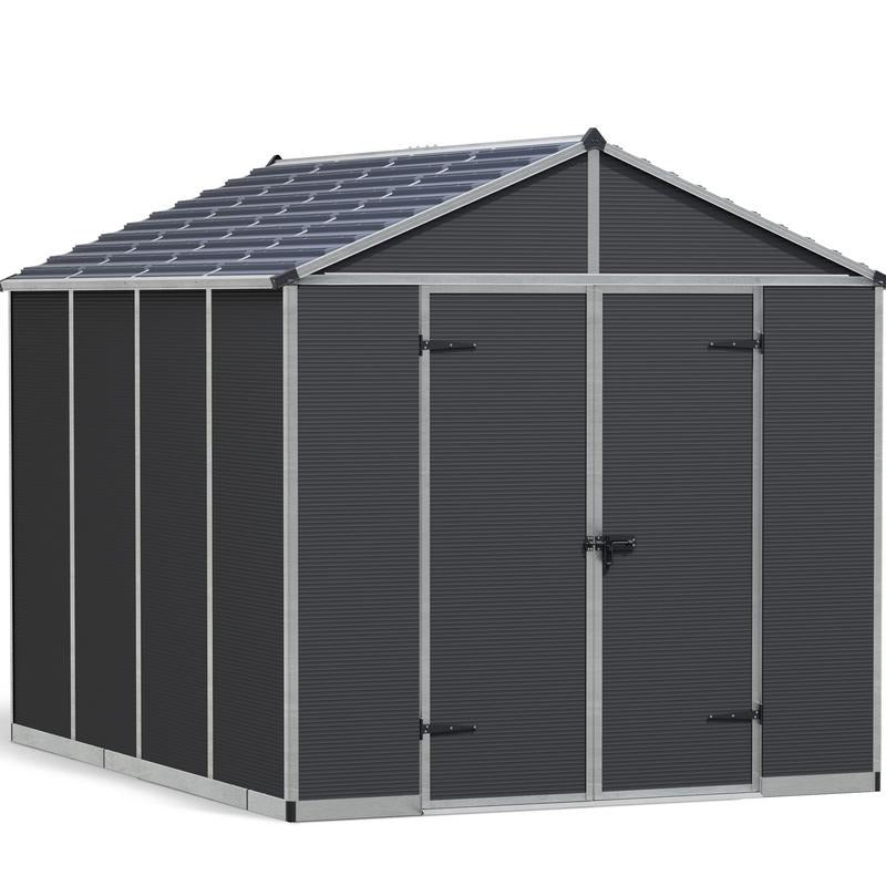 Palram - Canopia 8' x 10' Rubicon Plastic Dark Grey Shed | Sheds.co.uk