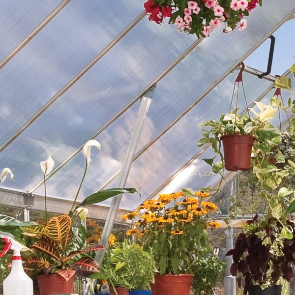 Palram - Canopia 8' x 12' Balance Silver Polycarbonate Greenhouse | Sheds.co.uk