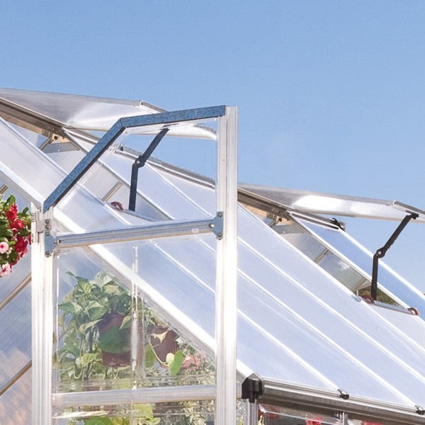 Palram - Canopia 8' x 12' Balance Silver Polycarbonate Greenhouse | Sheds.co.uk