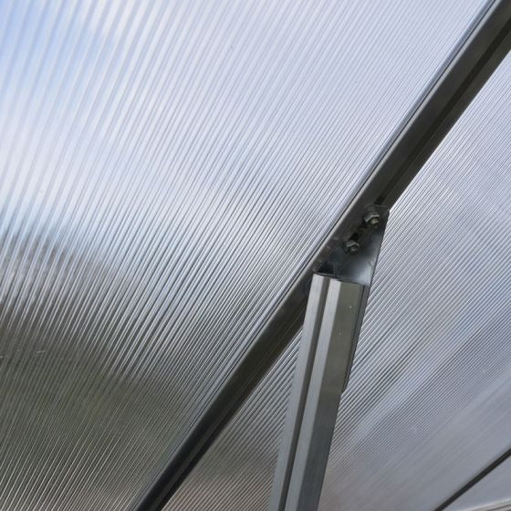 Palram - Canopia 8' x 16' Essence Silver Polycarbonate Greenhouse | Sheds.co.uk