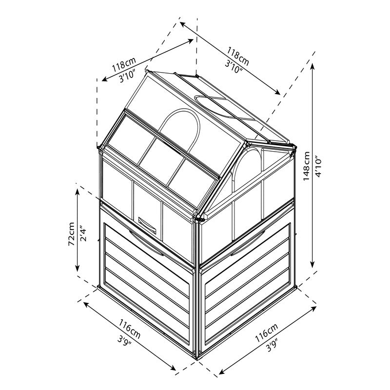 Palram - Canopia Grow House Plant Inn With Storage