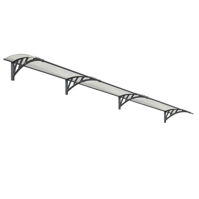 Palram - Canopia Large Grey Twinwall Doorway Canopy | Sheds.co.uk
