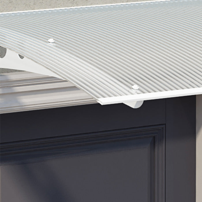 Palram - Canopia Small White Twinwall Doorway Canopy | Sheds.co.uk