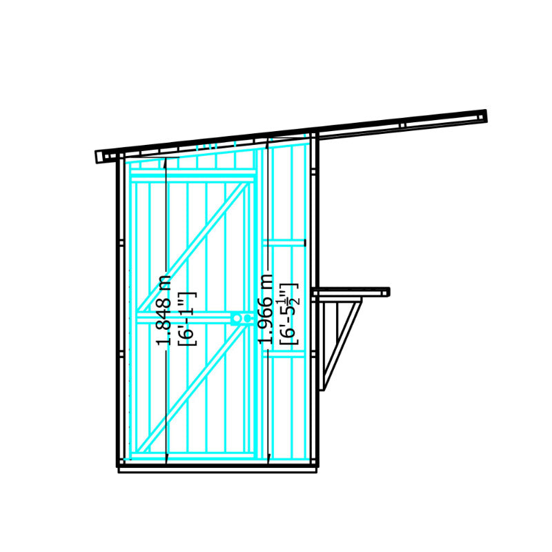 Loxley 6' x 4' Pent Garden Bar | Sheds.co.uk