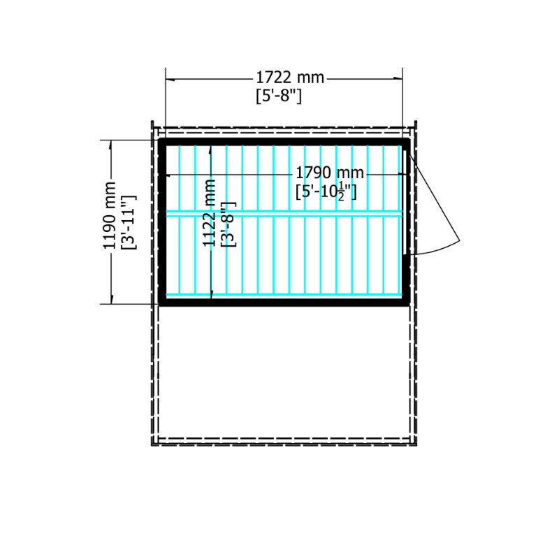 Loxley 6' x 4' Pent Garden Bar | Sheds.co.uk