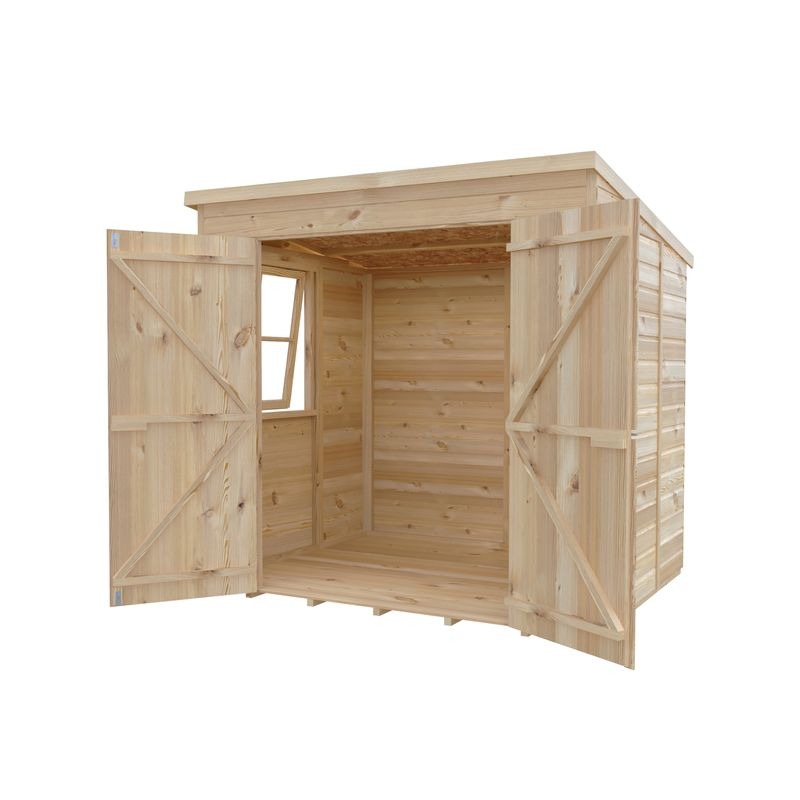 Loxley 7' x 7' Double Door Shiplap Pent Shed | Sheds.co.uk