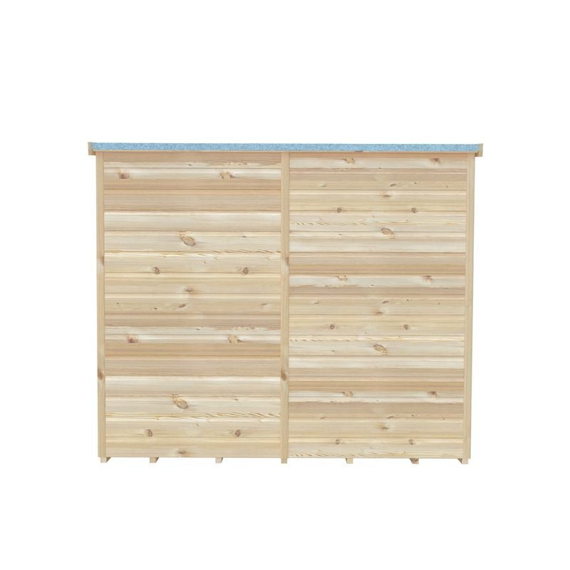 Loxley 7' x 7' Double Door Shiplap Pent Shed | Sheds.co.uk
