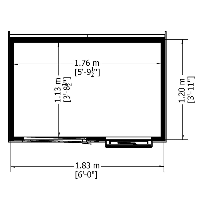 Loxley 6' x 4' Shiplap Pent Shed | Sheds.co.uk