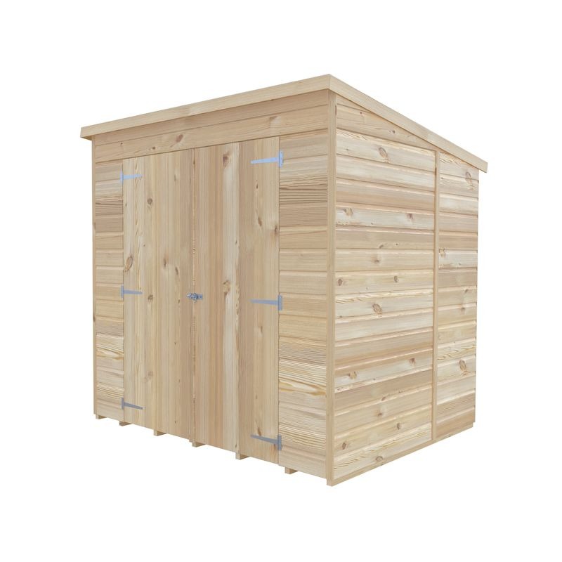Loxley 7' x 5' Double Door Shiplap Pent Shed | Sheds.co.uk