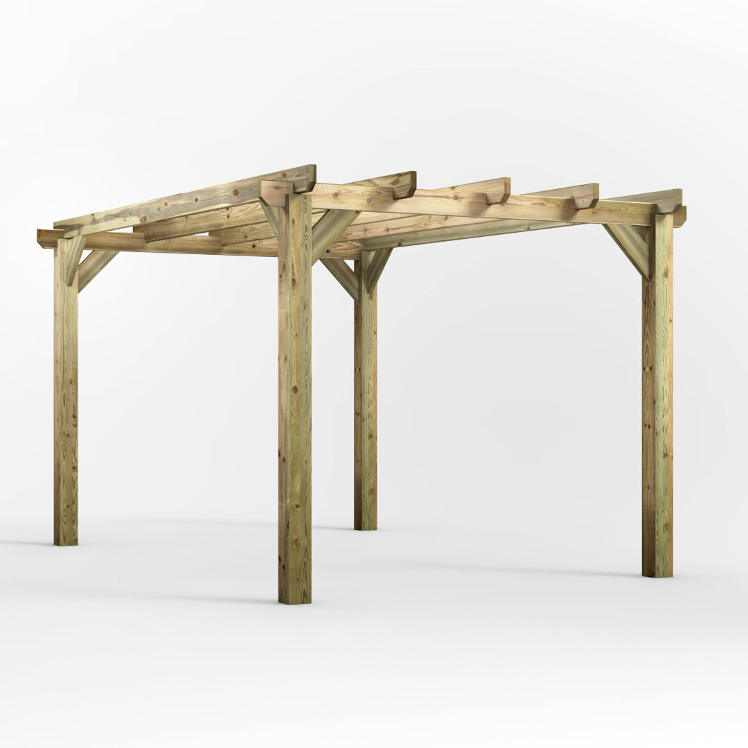 Powersheds 10' x 14' Pressure Treated Pergola | Sheds.co.uk