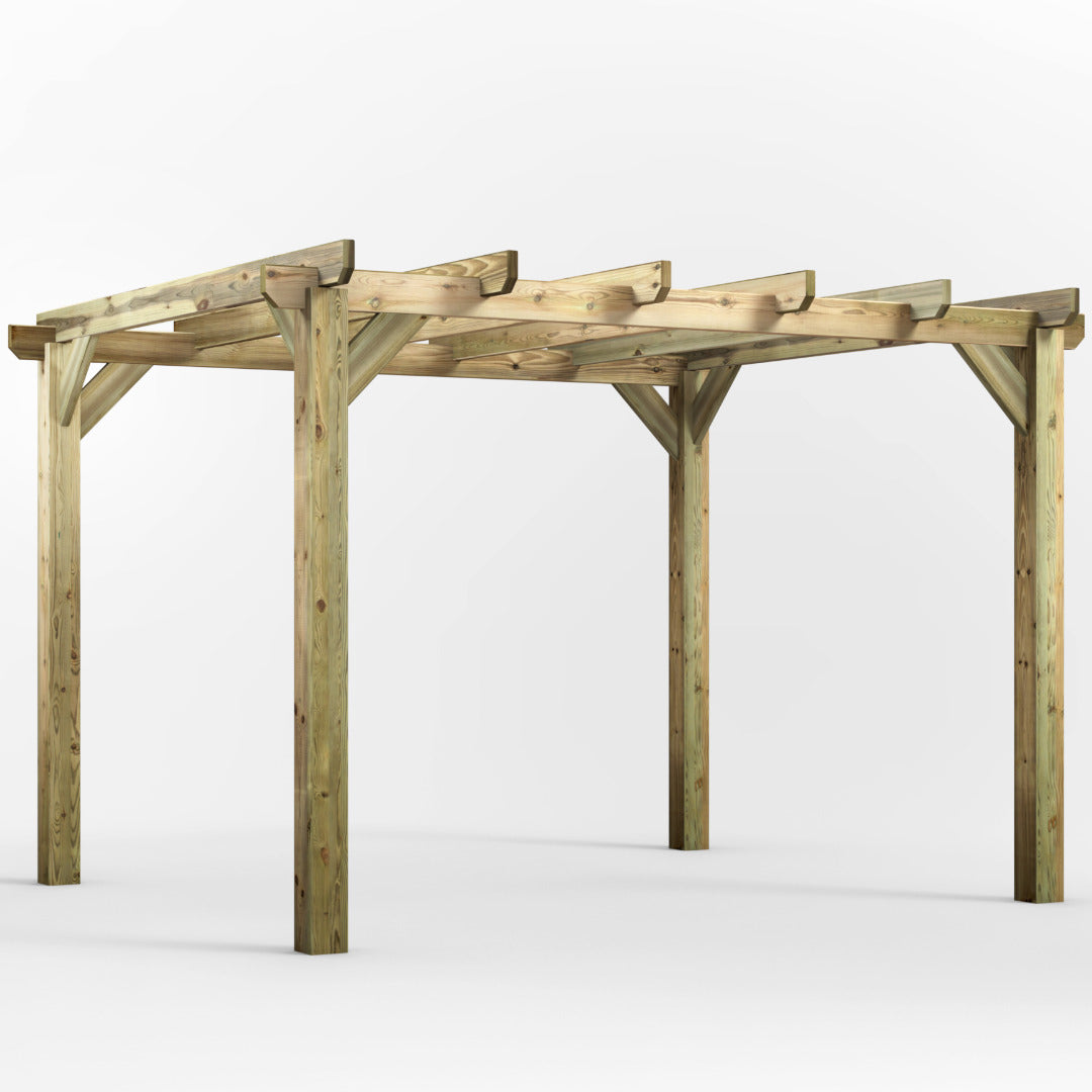 Powersheds 12' x 10' Pressure Treated Pergola | Sheds.co.uk