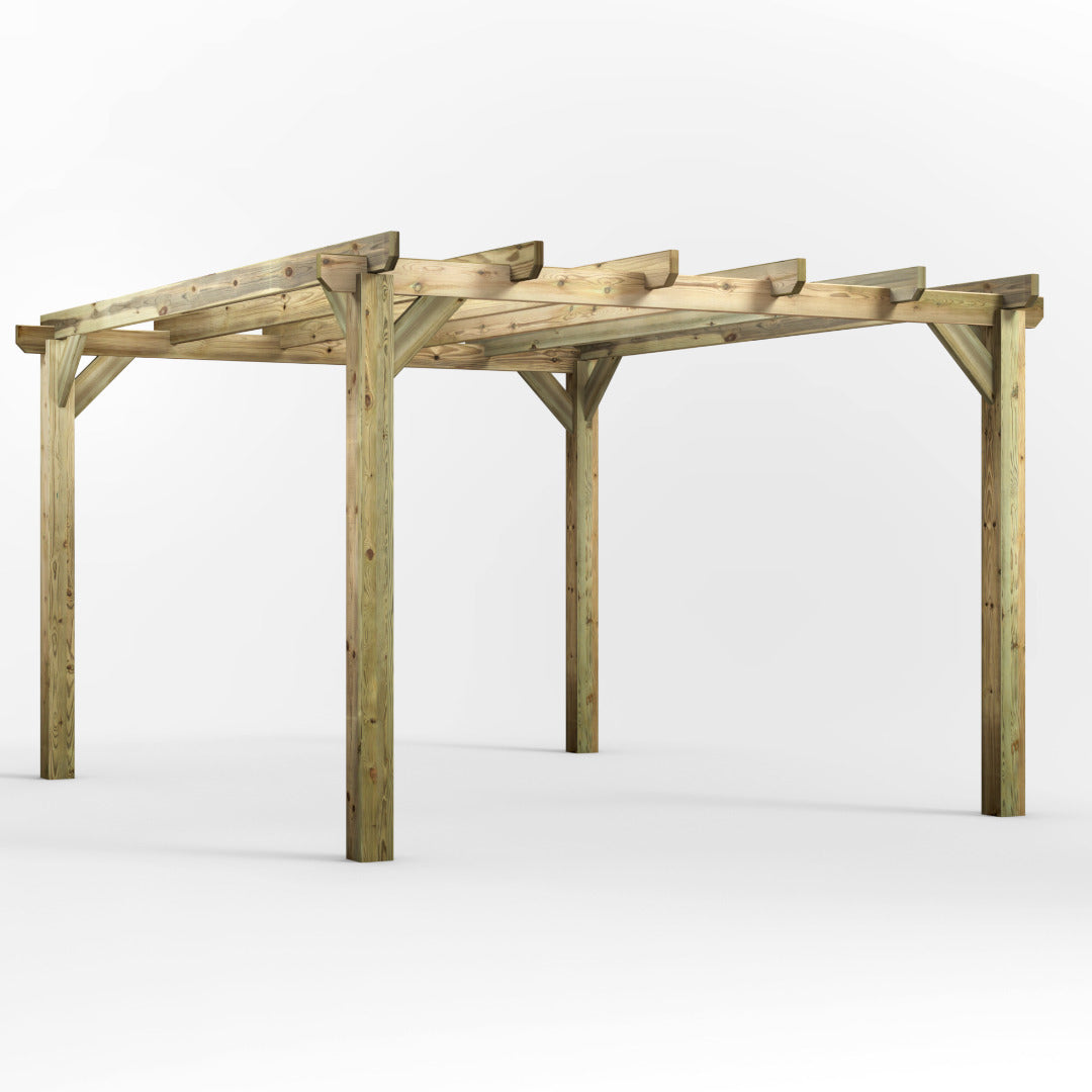 Powersheds 12' x 14' Pressure Treated Pergola | Sheds.co.uk