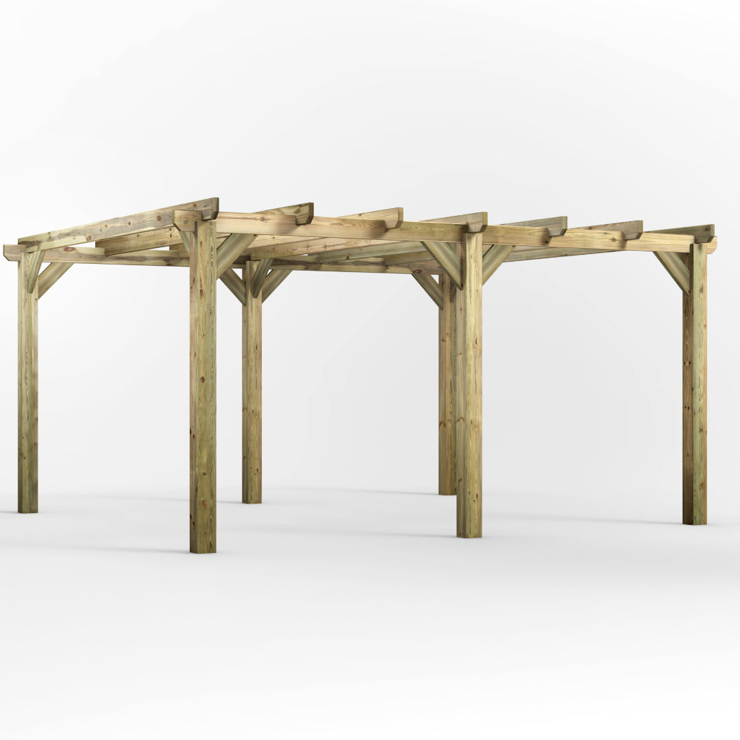 Powersheds 16' x 14' Pressure Treated Pergola | Sheds.co.uk