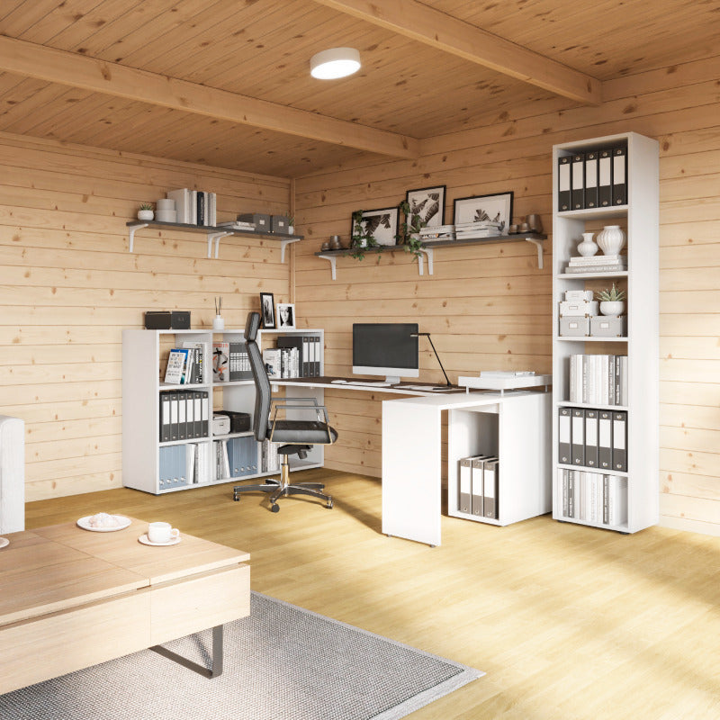 Powersheds 12' x 10' Pent Log Cabin Home Office - 28mm | Sheds.co.uk